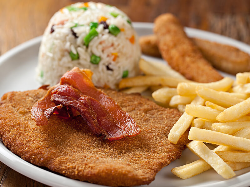 Frango à Cubana Parmê