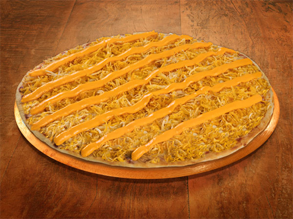 Pizza de Frango com Cheddar