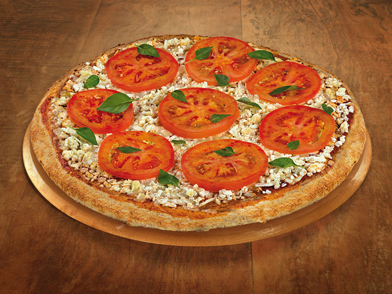 Pizza Integral de Margherita com Queijo Minas