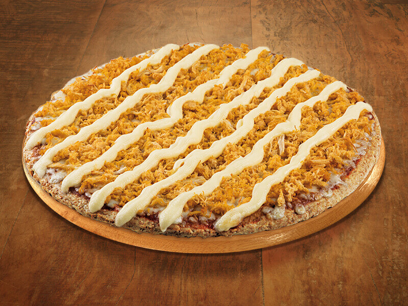 Pizza Integral de Frango com Catupiry e Queijo Minas